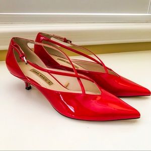 Red Zara kitten heels